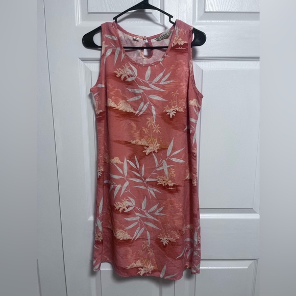 Tommy Bahama 100% silk women’s small coral dress vacation summer beach dress - Picture 2 of 5